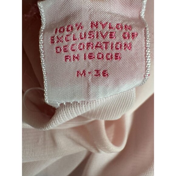 Vintage Sears 100% Nylon Pink Sleeveless Nightgown With Floral Embroidery Size M - Picture 7 of 16